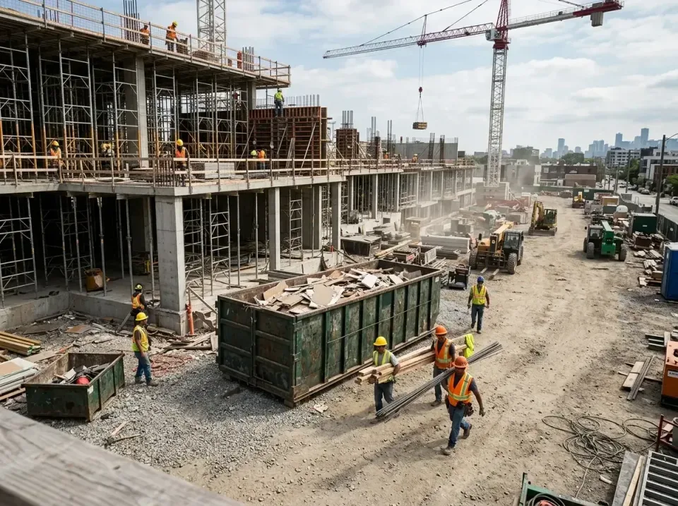 commercial-construction-site-w-002 — frequently asked questions, Low Cost Construction Dumpster Rental in Hutchinson, MN